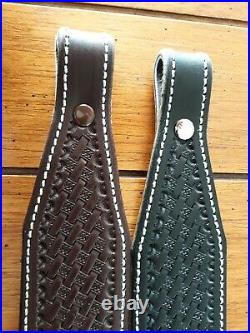 Flynlow2 custom leather gun firearm slings maker marked USA hand made
