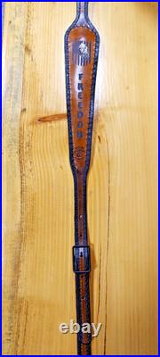 Freedom Custom made leather padded rifle or shotgun sling, made in the U. S. A