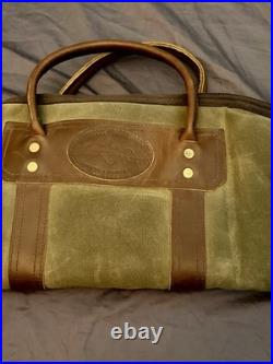 Frost River Green Canvas/Leather Fleece Lined scope Rifle Soft Case no strap