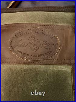 Frost River Green Canvas/Leather Fleece Lined scope Rifle Soft Case no strap