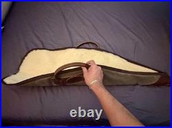 Frost River Green Canvas/Leather Fleece Lined scope Rifle Soft Case no strap