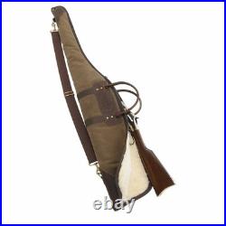 Frost River Green Canvas/Leather Fleece Lined scope Rifle Soft Case no strap