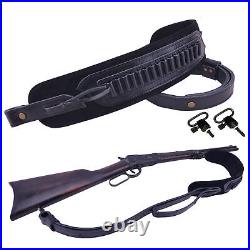 Full Grain Leather Rifle Sling Shooting Hand Rest Fit for. 17HMR. 22LR. 22MAG