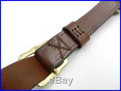 G. William Davis & Son Padded Leather Rifle Sling M Metal Monogram (#6100)