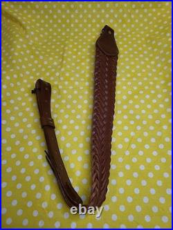 Galco Original Design Rs7 Cn L619 M Braided Leather Rifle Sling With Swivels