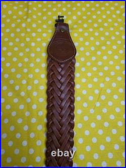 Galco Original Design Rs7 Cn L619 M Braided Leather Rifle Sling With Swivels