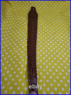 Galco Original Design Rs7 Cn L619 M Braided Leather Rifle Sling With Swivels