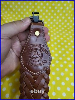 Galco Original Design Rs7 Cn L619 M Braided Leather Rifle Sling With Swivels