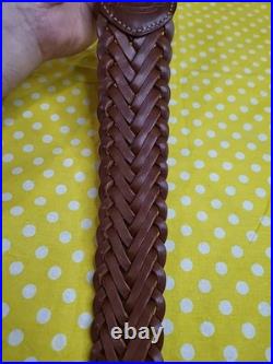 Galco Original Design Rs7 Cn L619 M Braided Leather Rifle Sling With Swivels