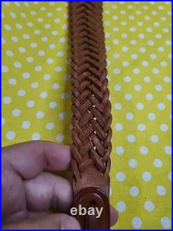 Galco Original Design Rs7 Cn L619 M Braided Leather Rifle Sling With Swivels