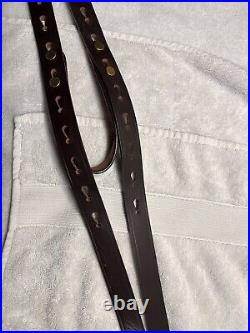 Galco Safari Ching Rifle Sling Dark Havana Leather Scout Sling Cooper