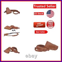 Genuine Cowhide Leather Gun Buttstock Holder with Comfort Sling for. 357 & More