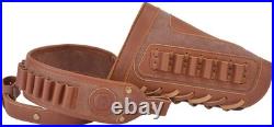 Genuine Cowhide Leather Gun Buttstock Holder with Comfort Sling for. 357 & More