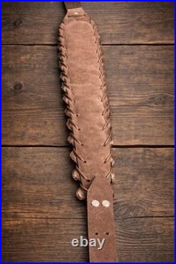 Genuine Crocodile Leather Rifle Sling Premium Western-Style Heavy-Duty Gun Sling