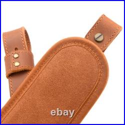 Genuine Rifle Sling Leather Shotgun Ammo Slot Strap for. 45-70.22LR 12GA. 30-30