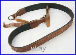 German Luxury Vintage Hunting Target Padded Rifle Sling Braided Anschutz Leather