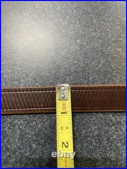 German Mauser K98k Leather Sling 45.5 Inch Crosshatch Textured Pattern Vintage