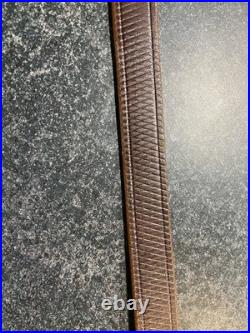 German Mauser K98k Leather Sling 45.5 Inch Crosshatch Textured Pattern Vintage
