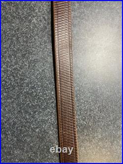 German Mauser K98k Leather Sling 45.5 Inch Crosshatch Textured Pattern Vintage