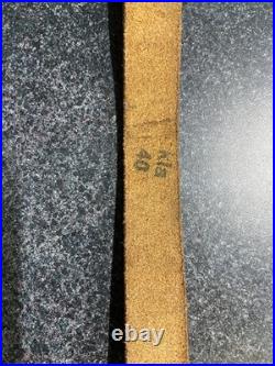 German Mauser K98k Leather Sling 45.5 Inch Crosshatch Textured Pattern Vintage