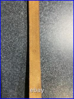 German Mauser K98k Leather Sling 45.5 Inch Crosshatch Textured Pattern Vintage