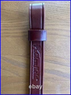 Glenfield Marlin Brown Leather Adjustable Sling 1 Embossed Logo Model 30 60 A