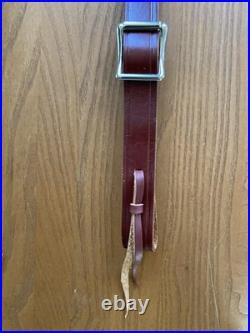 Glenfield Marlin Brown Leather Adjustable Sling 1 Embossed Logo Model 30 60 A