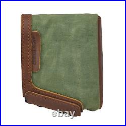 Green 1 Set Canvas Gun Recoil Pad Butt Cover With Leather Rifle Sling + Swivels