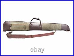 Green Waxed Canvas Leather Henry Rifle Case