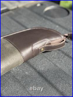 Green Waxed Canvas Leather Henry Rifle Case