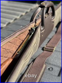 Green Waxed Canvas Leather Henry Rifle Case