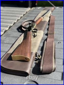 Green Waxed Canvas Leather Henry Rifle Case