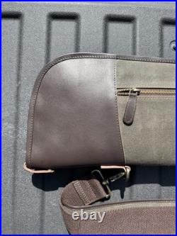 Green Waxed Canvas Leather Henry Rifle Case