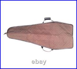 Green Waxed Canvas Leather Rifle Scoped Case with pocket YKK zipper button lock