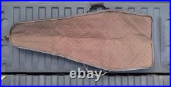 Green Waxed Canvas Leather Rifle Scoped Case with pocket YKK zipper button lock