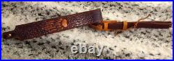 Gun sling for Rifle, Muzzleloader or Shotgun 100% Full grain leather handcrafted