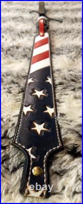 Gun sling for Rifle, Muzzleloader or Shotgun 100% Full grain leather handcrafted