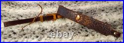 Gun sling for Rifle, Muzzleloader or Shotgun 100% Full grain leather handcrafted