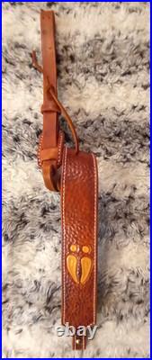 Gun sling for Rifle, Muzzleloader or Shotgun 100% Full grain leather handcrafted