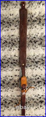 Gun sling for Rifle, Muzzleloader or Shotgun 100% Full grain leather handcrafted