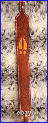 Gun sling for Rifle, Muzzleloader or Shotgun 100% Full grain leather handcrafted