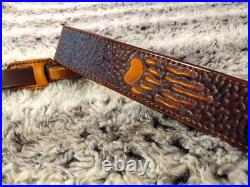 Gun sling for Rifle, Muzzleloader or Shotgun 100% Full grain leather handcrafted