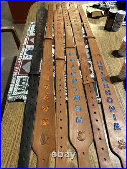 HENRY 357 Custom Leather Rifle Sling Hand Tooled And Made in the USA