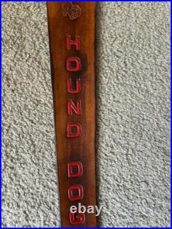 HOUND DOG? Custom Leather Rifle Sling Hand Tooled And Made in the USA