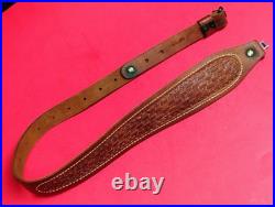 HUNTER Leather Cobra Tapered Basketweave Suede Backed Sling Swivel fit Remington