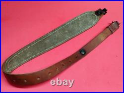 HUNTER Leather Cobra Tapered Basketweave Suede Backed Sling Swivel fit Remington