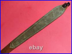 HUNTER Leather Cobra Tapered Basketweave Suede Backed Sling Swivel fit Remington