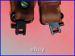 HUNTER Leather Cobra Tapered Basketweave Suede Backed Sling Swivel fit Remington