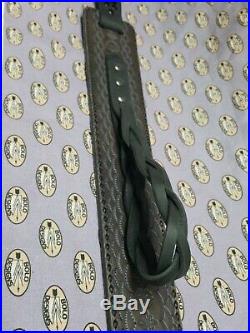 Hand tooled leather rifle sling