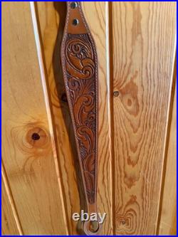 Handcrafted Tooled Leather Gun Sling